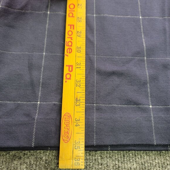 ON 34TH Navy Pinstripe Windowpane Sleeveless Shift Dress XL Keyhole - Picture 11 of 11